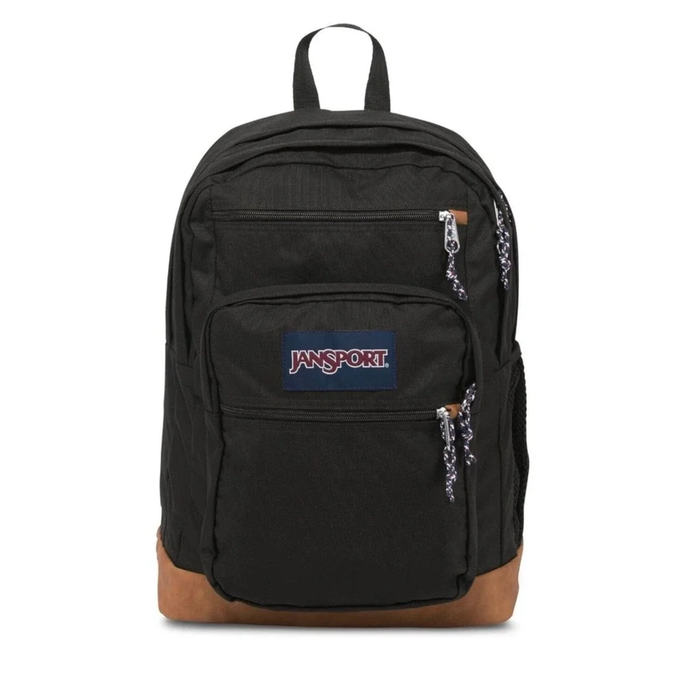 JanSport Cool Student Backpack Black Brown Laptop Sleeve JS0A2SDD008 NWT